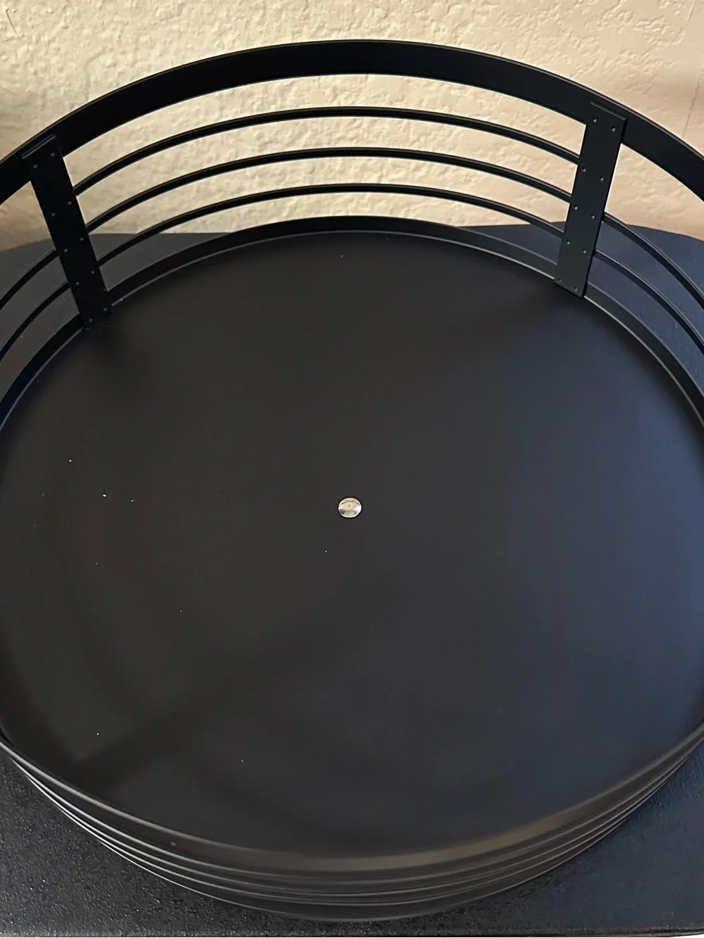 West Elm Black Rotating Turntable Tray